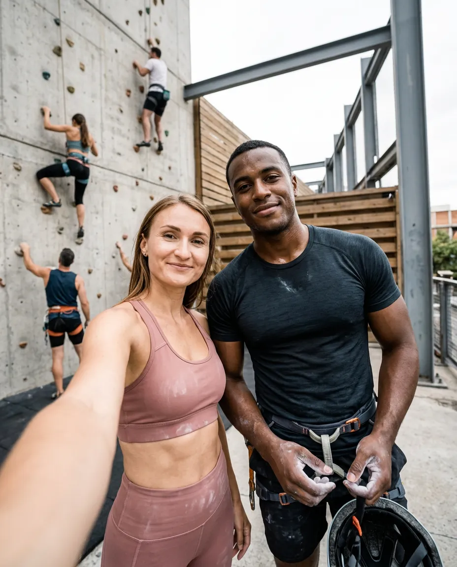 Climbing couple